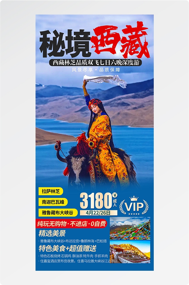 西藏拉萨布达拉宫川藏藏南灵芝日喀则海报易拉宝素材26