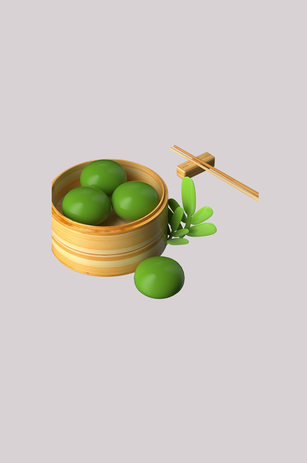 清明节海报设计插图卡通青团素材图片元素免抠22