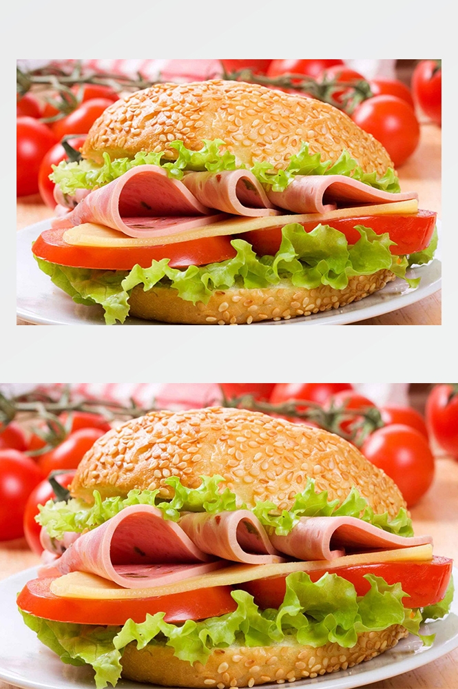 高清美食菜品菜谱汉堡美工设计素材