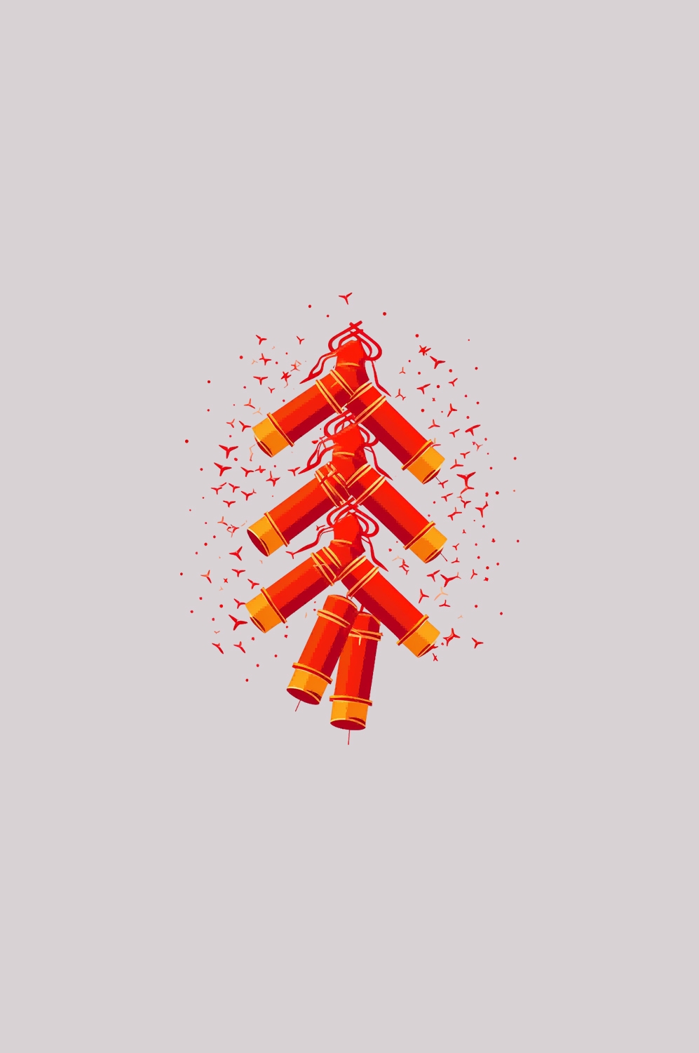 鞭炮图案立体爆竹图片素材png透明背景免抠图103