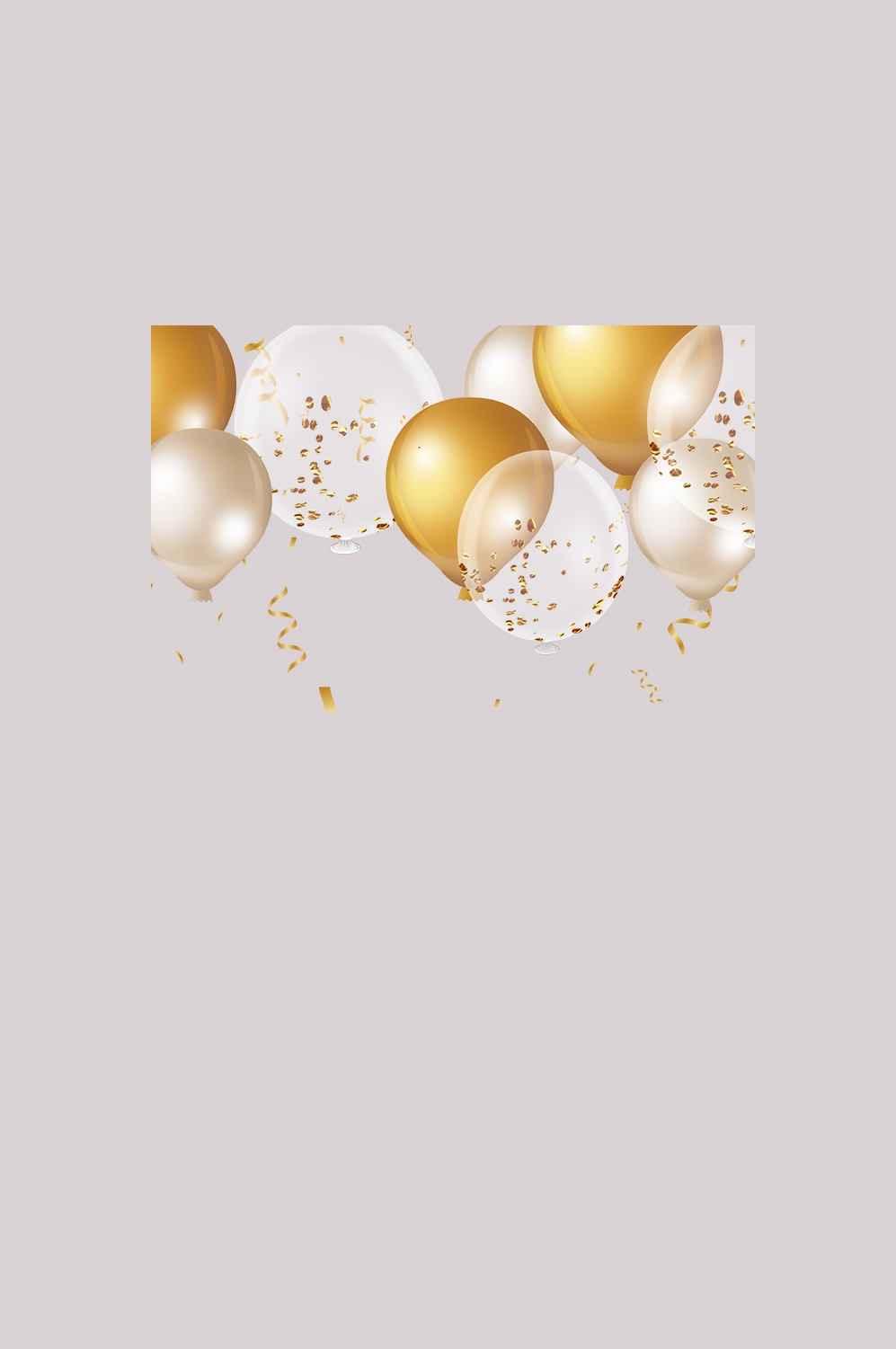金色生日气球生日帽免抠元素52