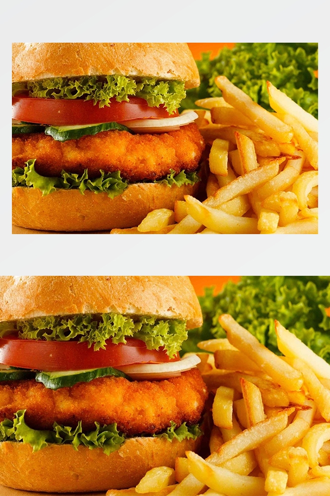 高清美食菜品菜谱汉堡美工设计素材