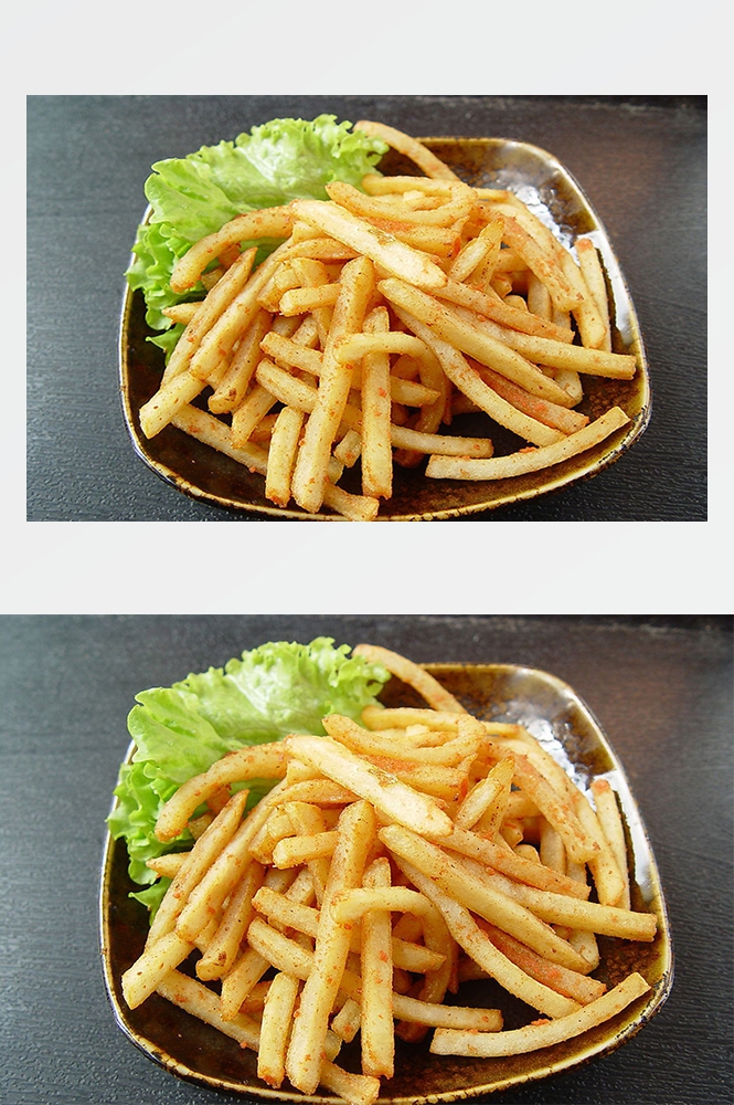 高清美食菜品菜谱JPG图片油炸薯条图库美工设计喷绘打印合成素材
