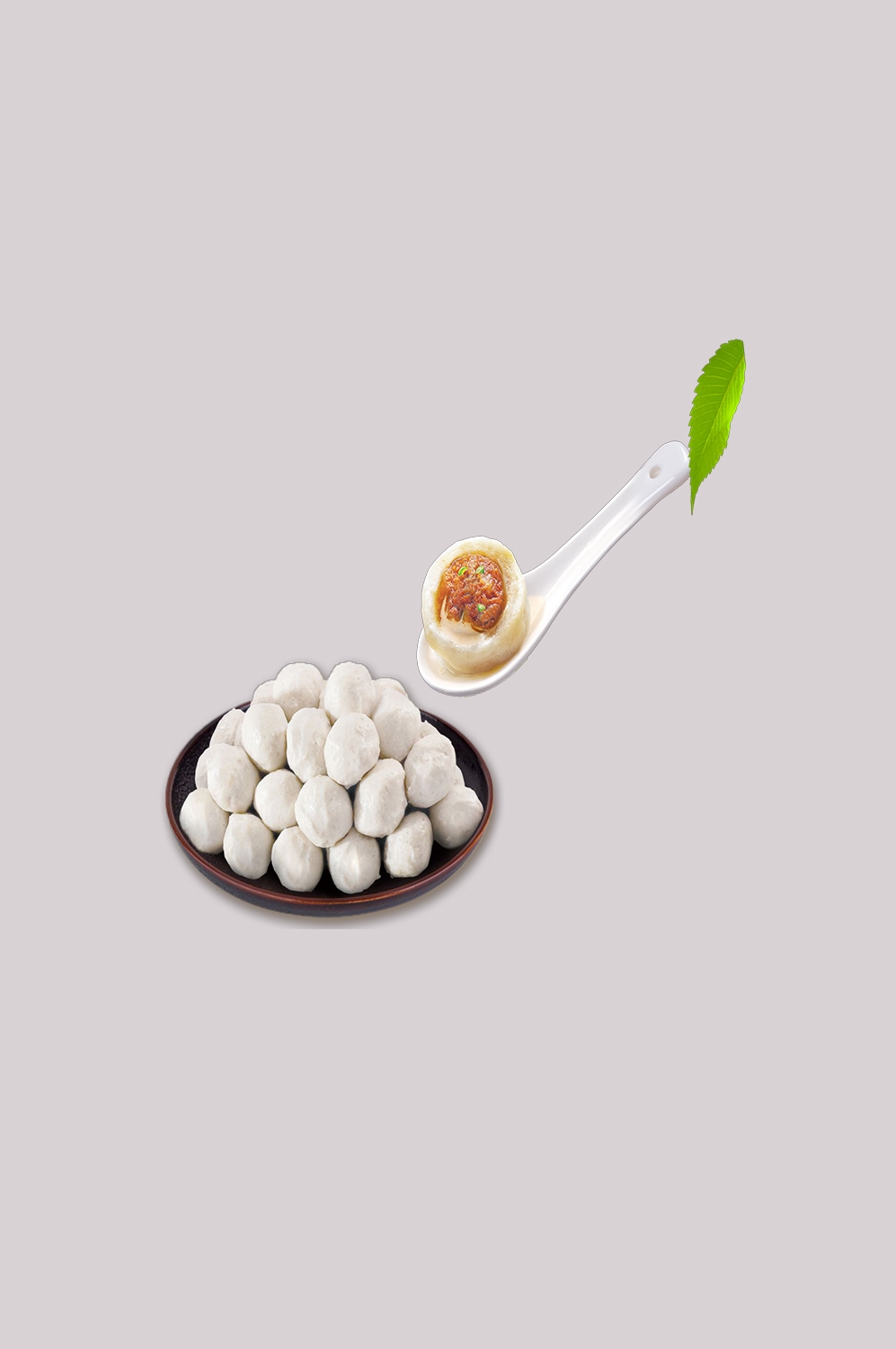 鱼肉丸子鱼丸图片元素透明背景免抠53