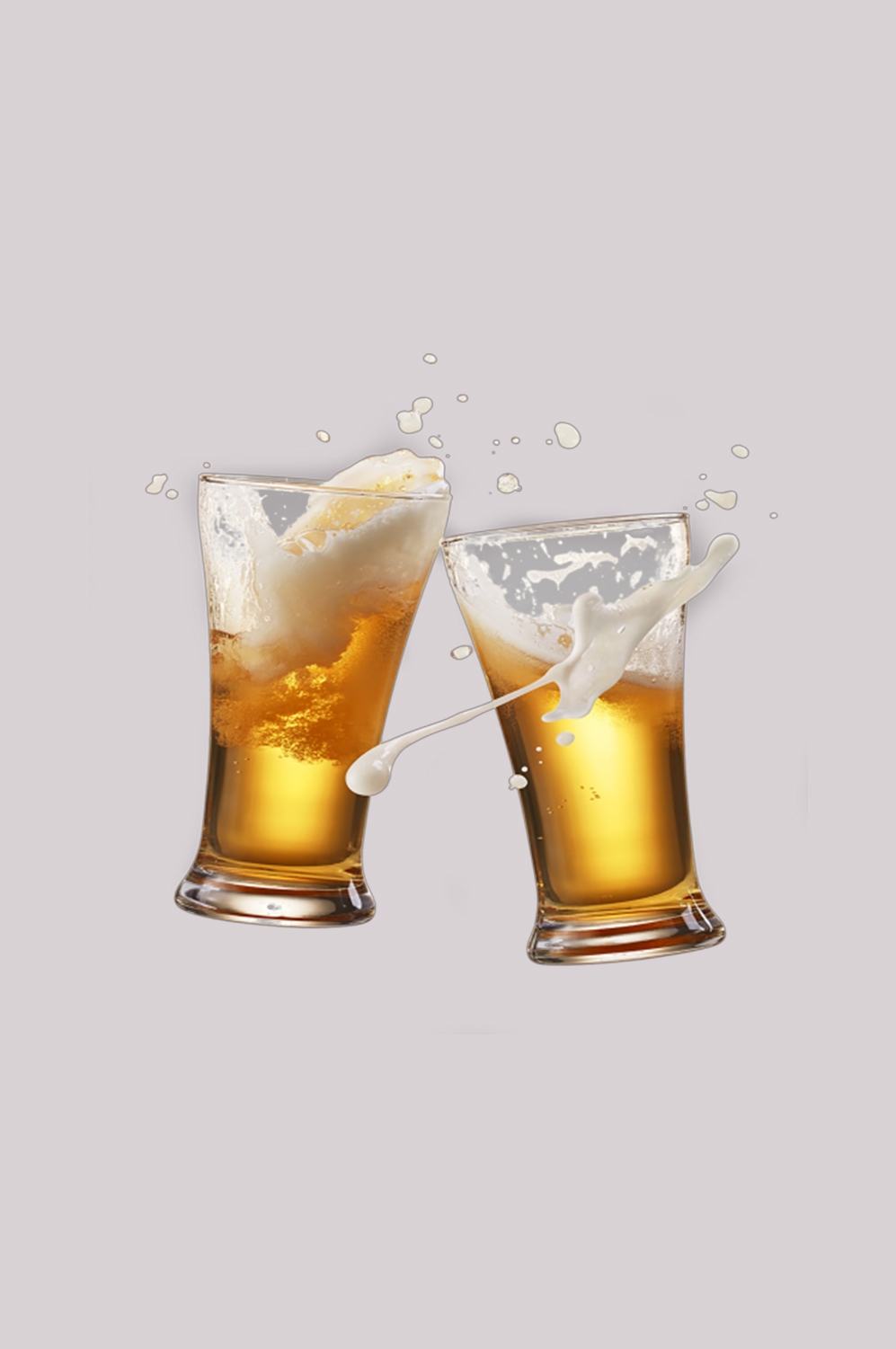啤酒啤酒杯冒着泡沫效果图插画免抠素材元素69