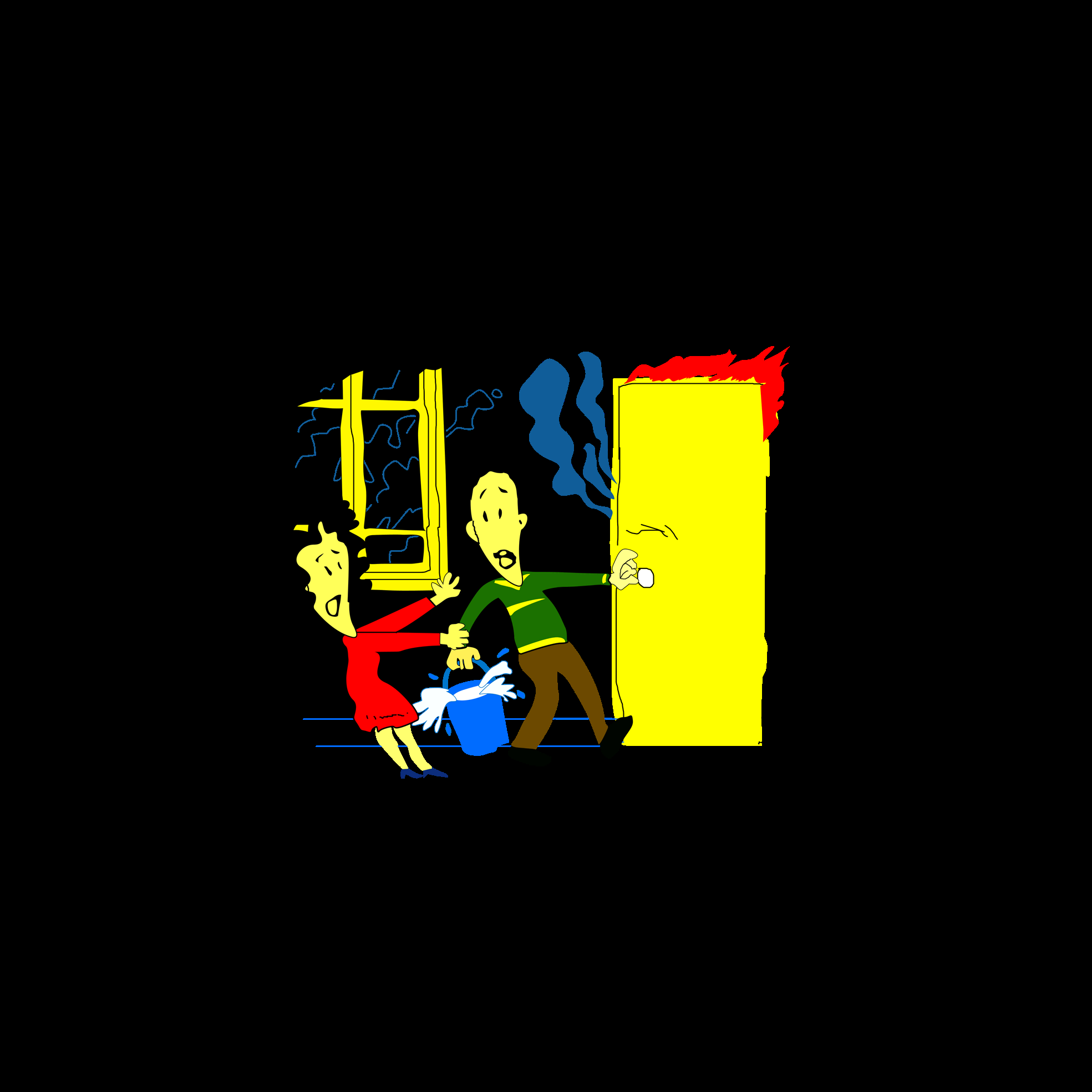 消防员人物器材插画免抠元素20