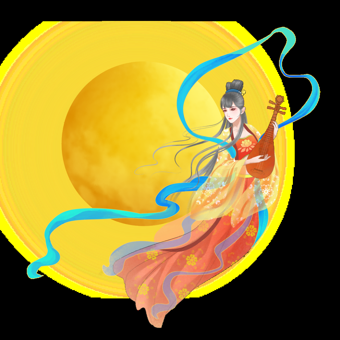卡通嫦娥仙女中秋节免抠素材装饰元素63