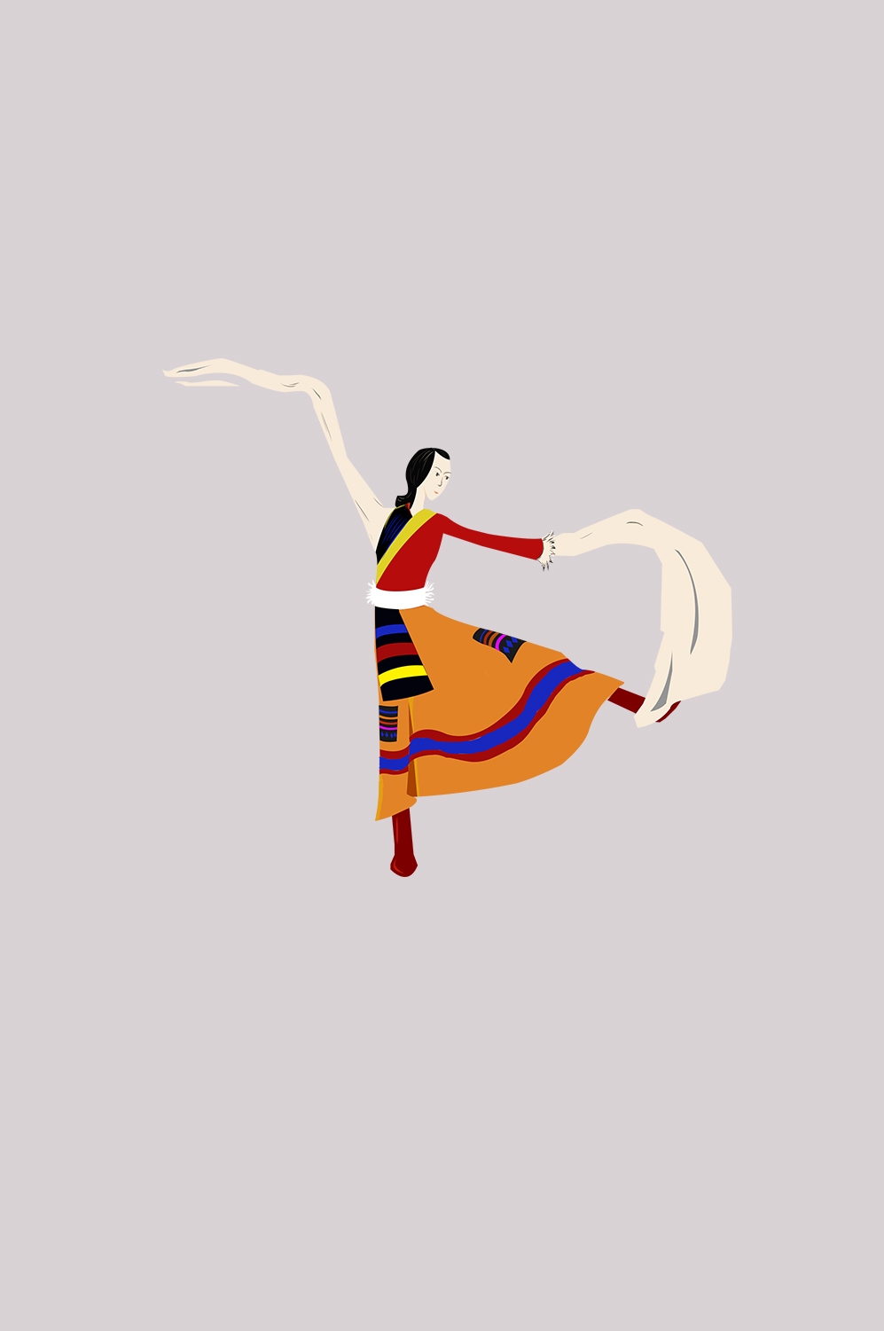 56个少数民族卡通人物服饰免抠元素插画167