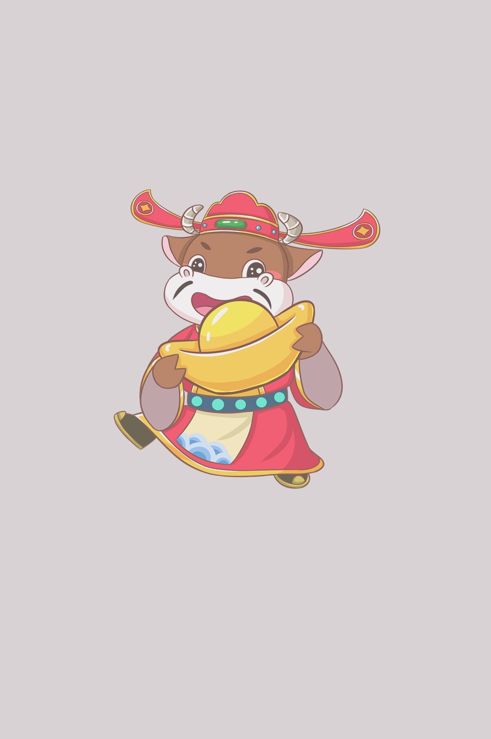 卡通财神插画表情免抠素材34
