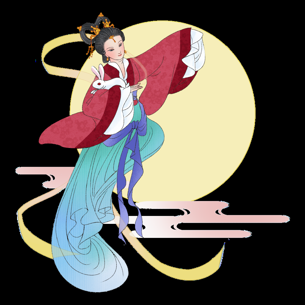 卡通嫦娥仙女中秋节免抠素材装饰元素132