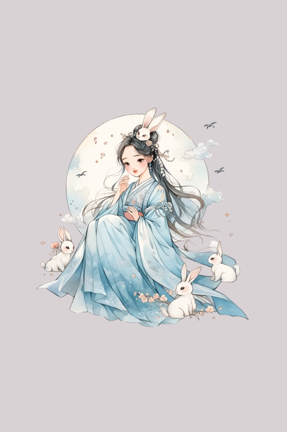 卡通嫦娥仙女中秋节免抠素材装饰元素72