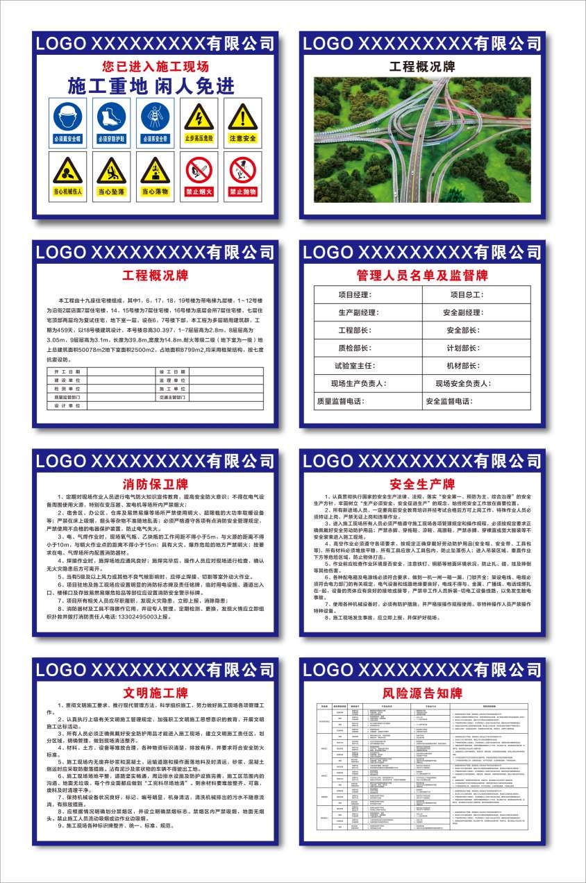 工地施工七牌一图制度牌