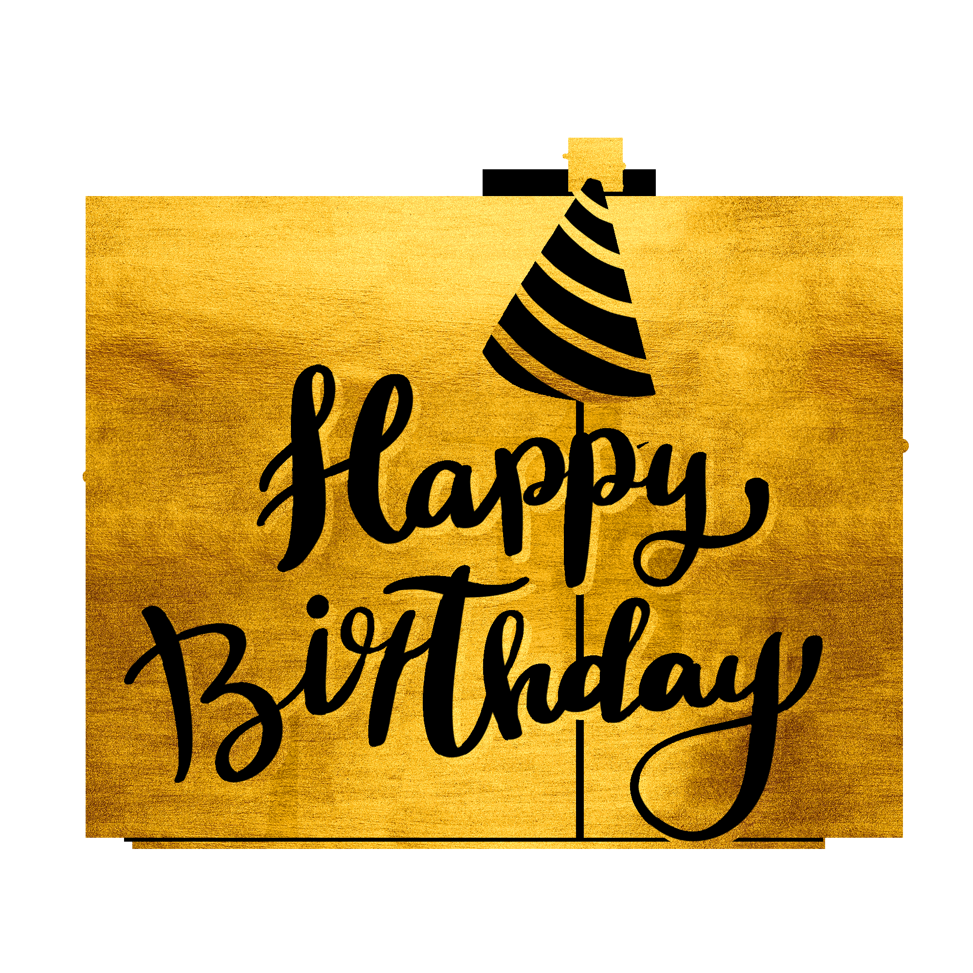 金色生日气球生日帽免抠元素41