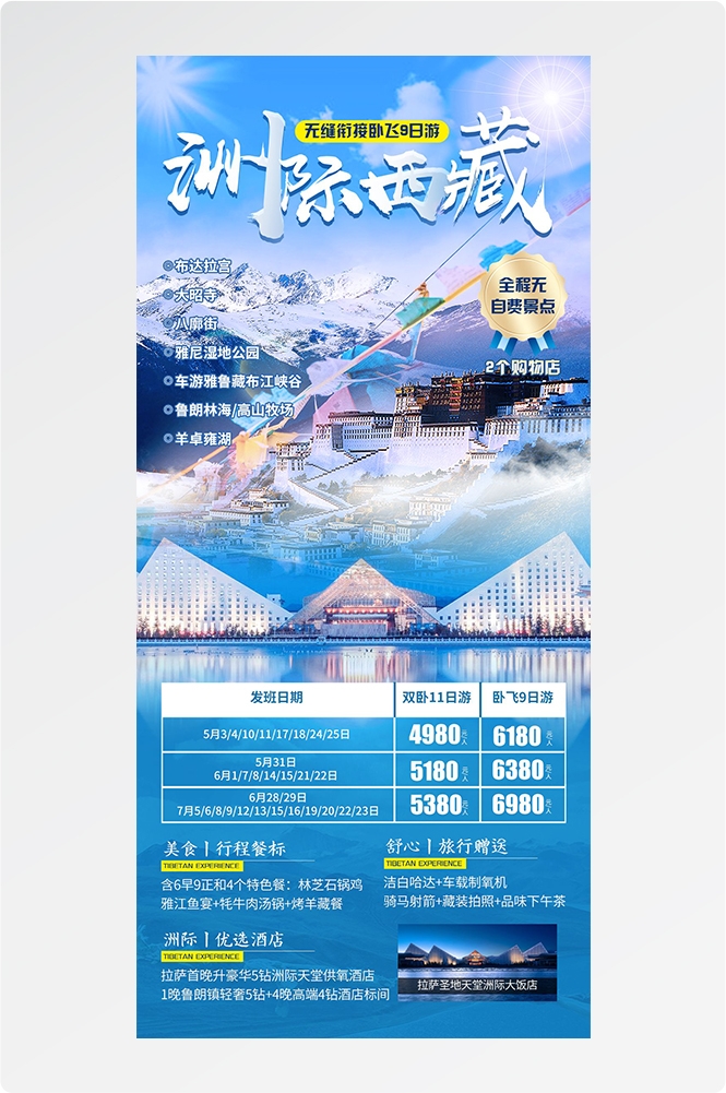 西藏拉萨布达拉宫川藏藏南灵芝日喀则海报易拉宝素材81