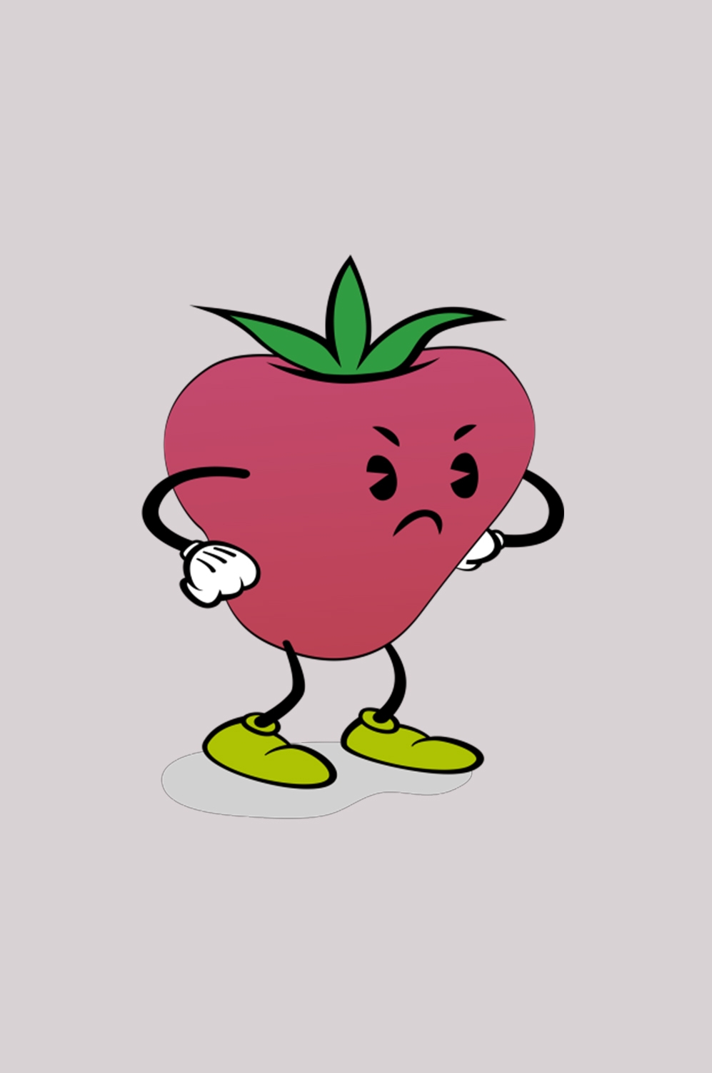 卡通草莓拟人化标签素材插图免抠元素26