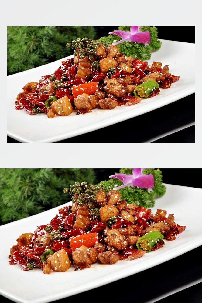 高清美食菜谱JPG图片辣子鸡川菜摄影美工设计喷绘打印合成素材