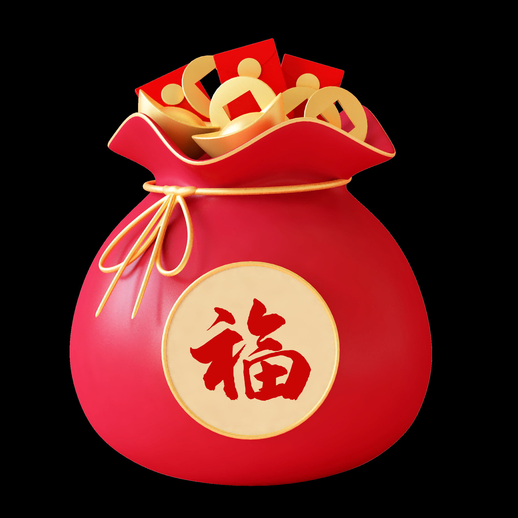 福袋钱袋插画图片装饰元素免抠素材89