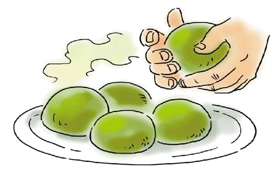 清明节海报设计插图卡通青团素材图片元素免抠61
