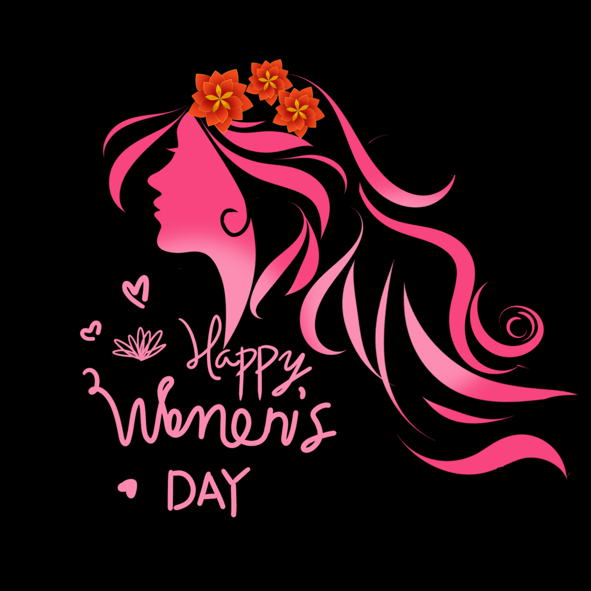 三八女王节女神节妇女节卡通人物主题插图透明背景免抠86