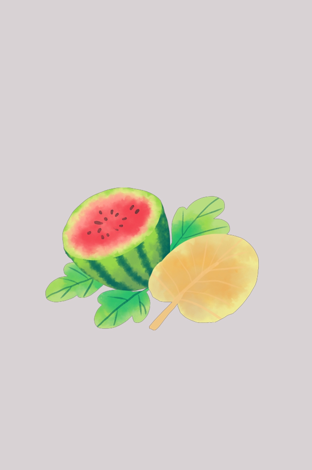 西瓜图片素材手绘西瓜插画装饰插图元素 png透明背景 (26)