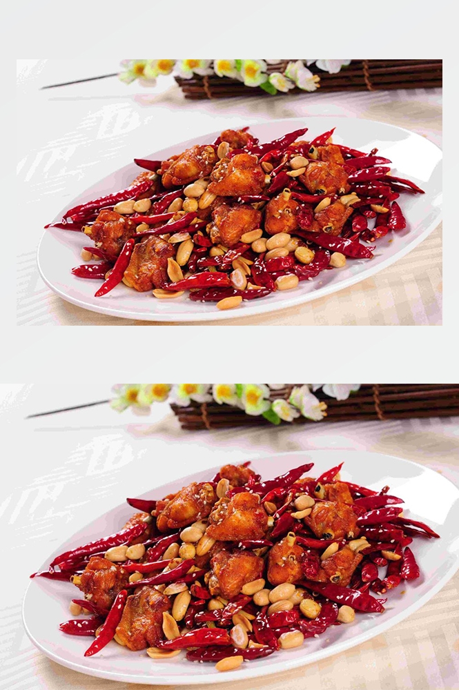 高清美食菜谱JPG图片辣子鸡川菜摄影美工设计喷绘打印合成素材
