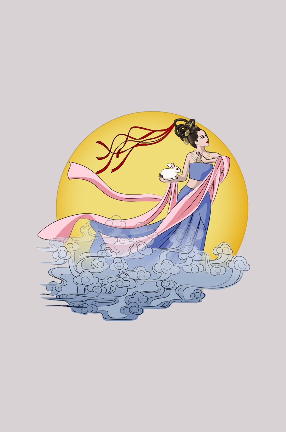 卡通嫦娥仙女中秋节免抠素材装饰元素32
