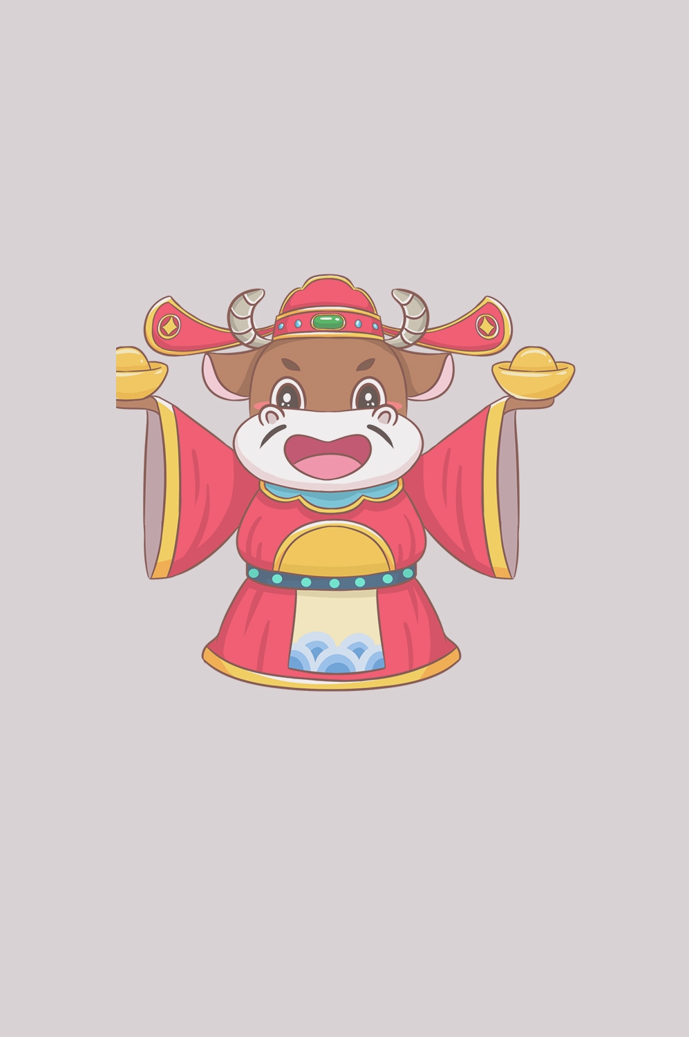 卡通财神插画表情免抠素材31
