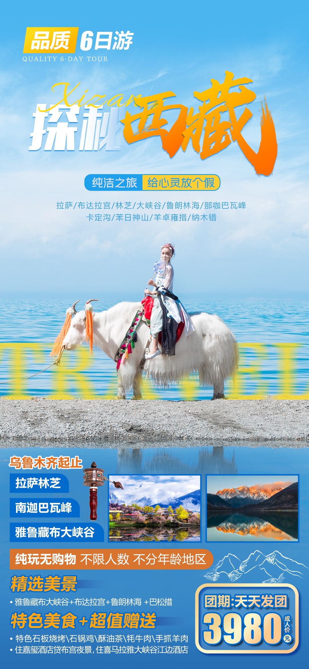 西藏拉萨布达拉宫川藏藏南灵芝日喀则海报易拉宝素材46