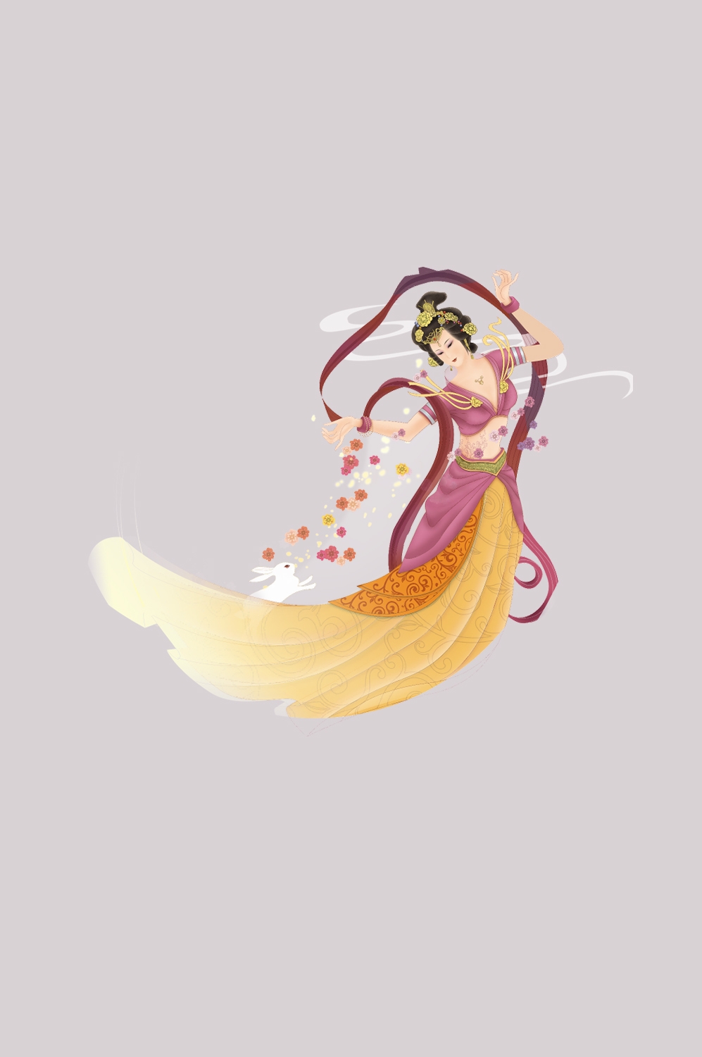 卡通嫦娥仙女中秋节免抠素材装饰元素31