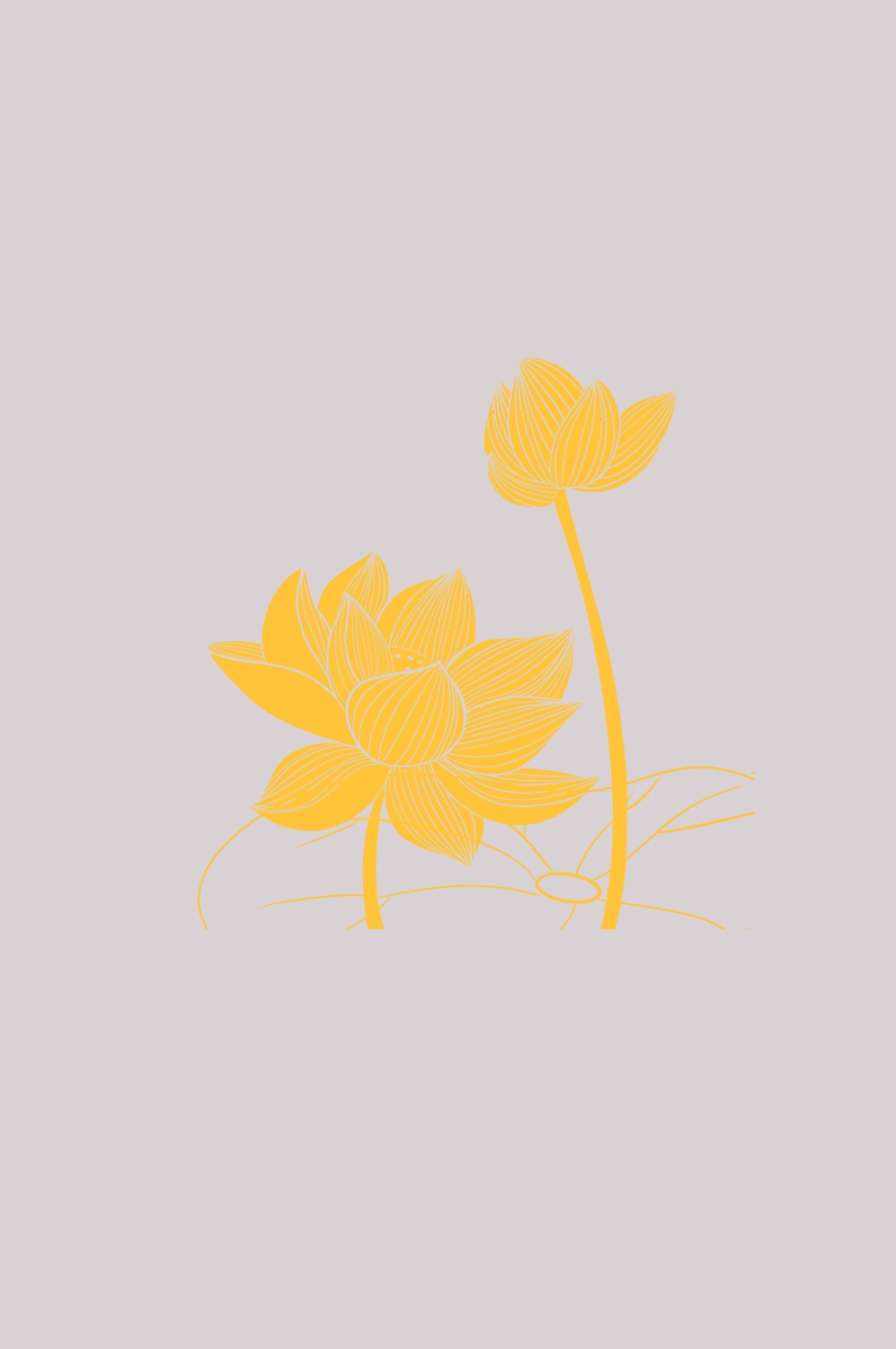 金色莲花装饰元素免抠素材13