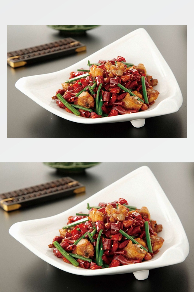 高清美食菜谱JPG图片辣子鸡川菜摄影美工设计喷绘打印合成素材