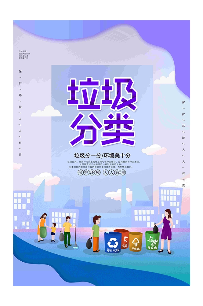 创建文明卫生城市垃圾分类海报56