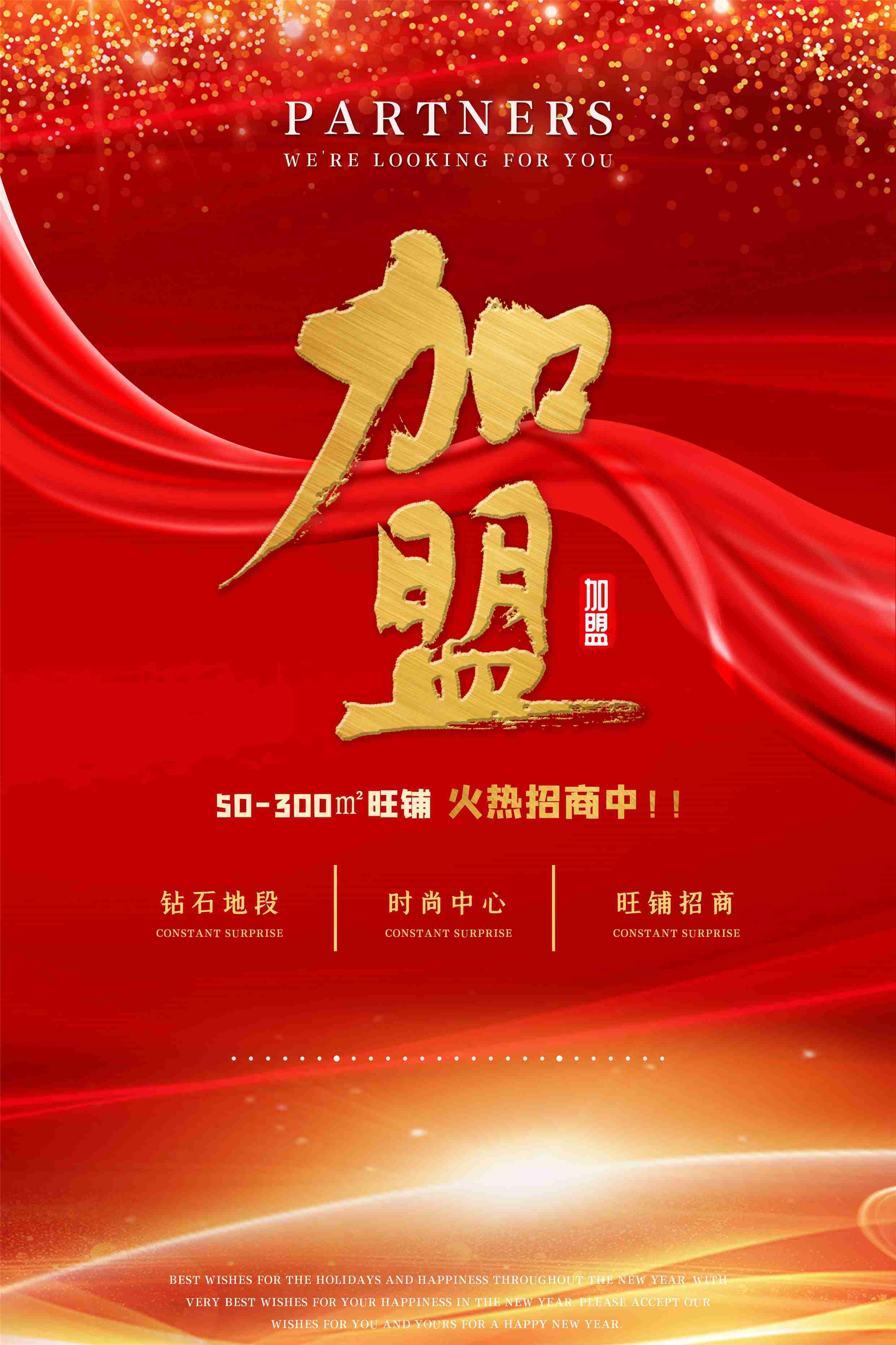 品牌招商加盟合伙人店铺招租海报展板42