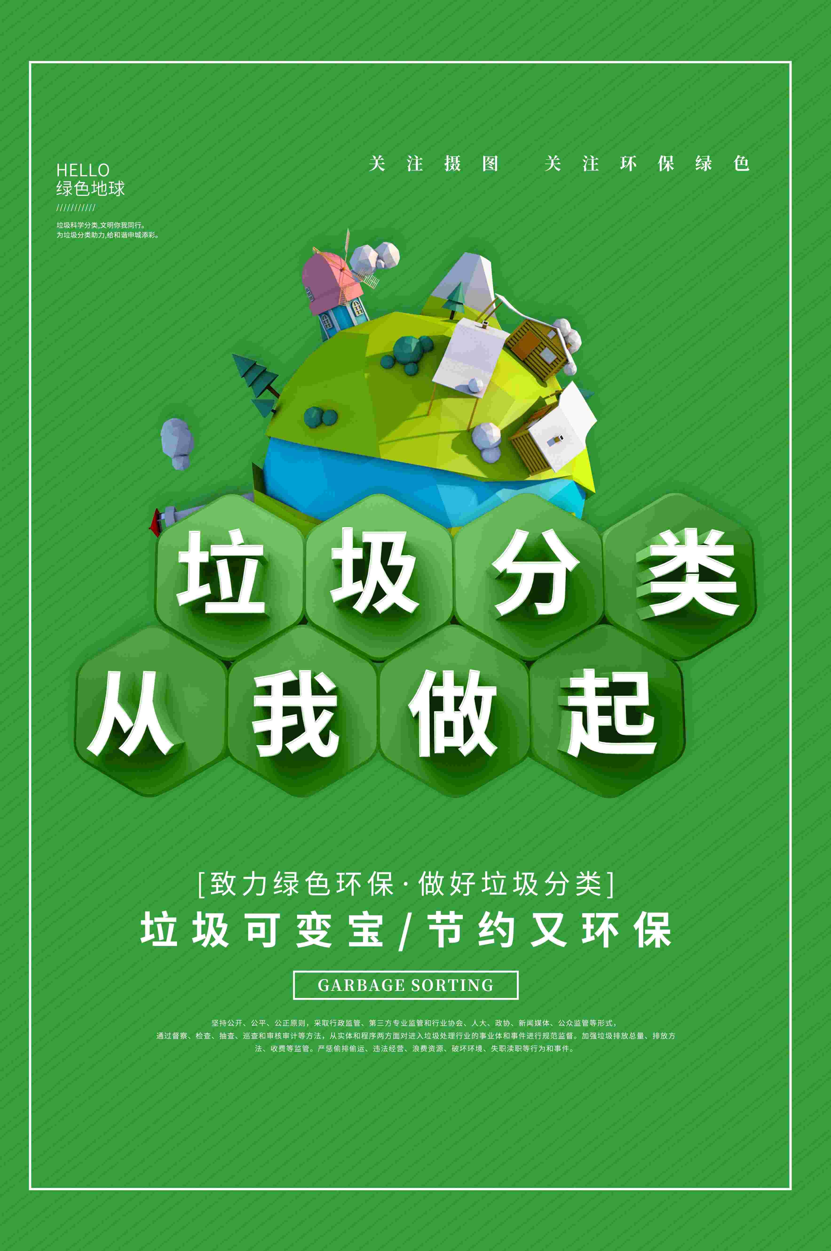 创建文明卫生城市垃圾分类海报55
