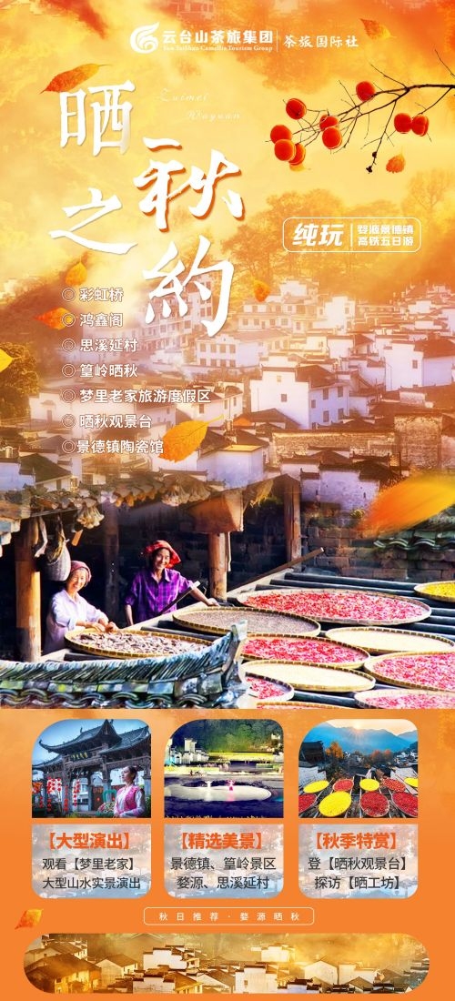 江西南昌婺源篁岭庐山望仙谷油菜花旅游海报53