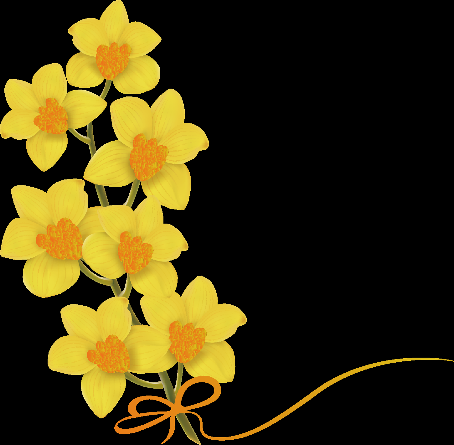 手绘淡雅玉兰花枝花朵装饰元素插图免抠素材17