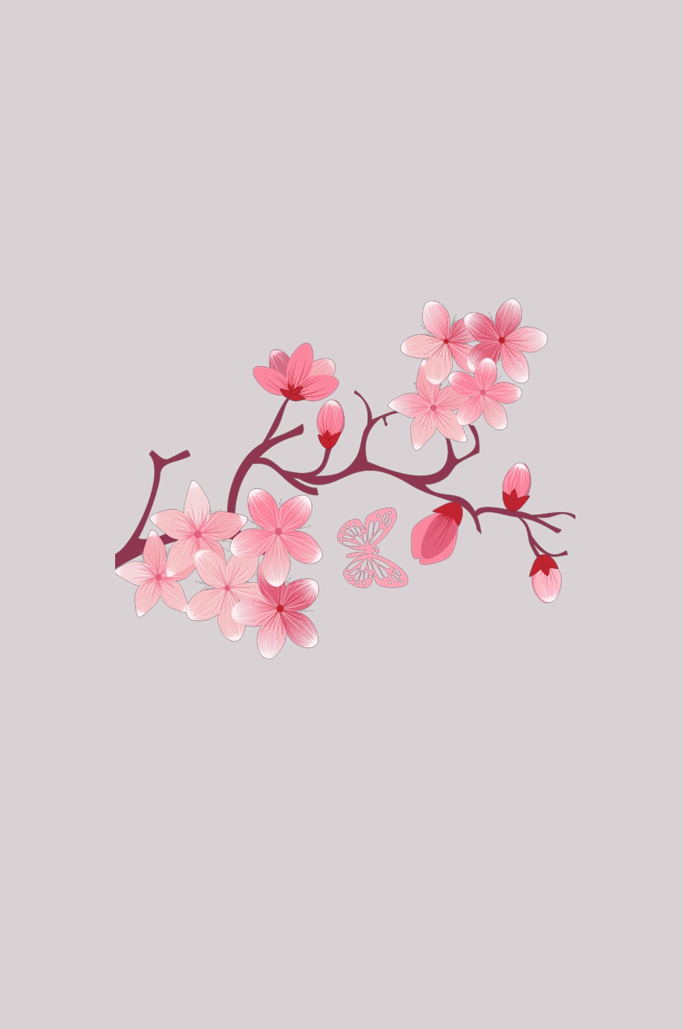 桃花素材图中国风海报设计桃树花枝透明背景26