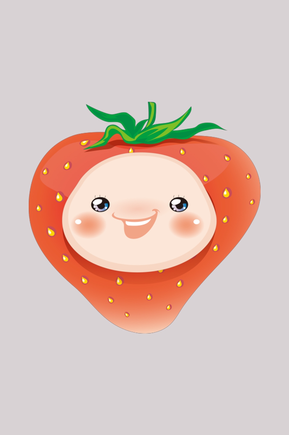 卡通草莓拟人化标签素材插图免抠元素2