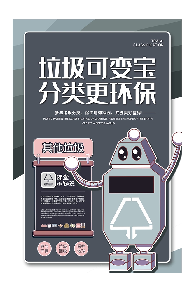 创建文明卫生城市垃圾分类海报124