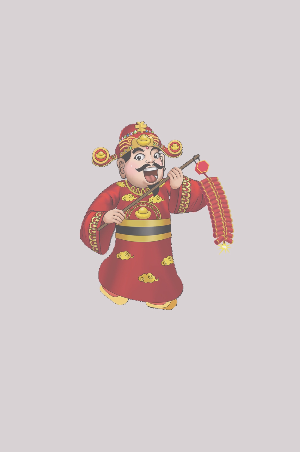 卡通财神插画表情免抠素材28