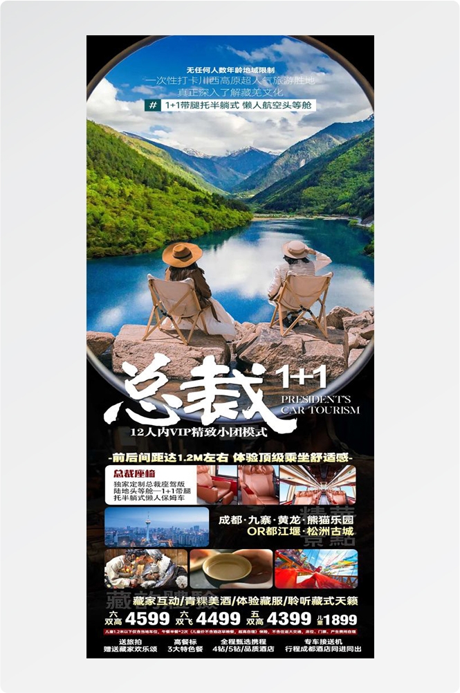 四川成都九寨沟武隆峨眉山都江堰三星堆大熊猫旅游海报90
