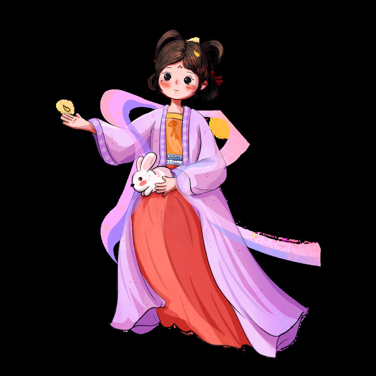 卡通嫦娥仙女中秋节免抠素材装饰元素111
