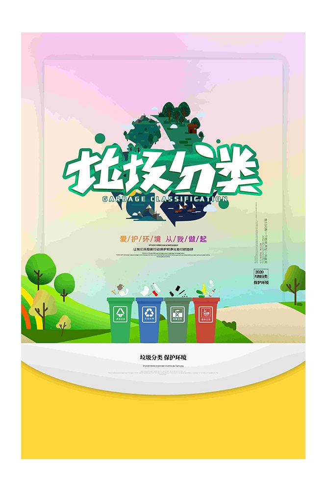 创建文明卫生城市垃圾分类海报85