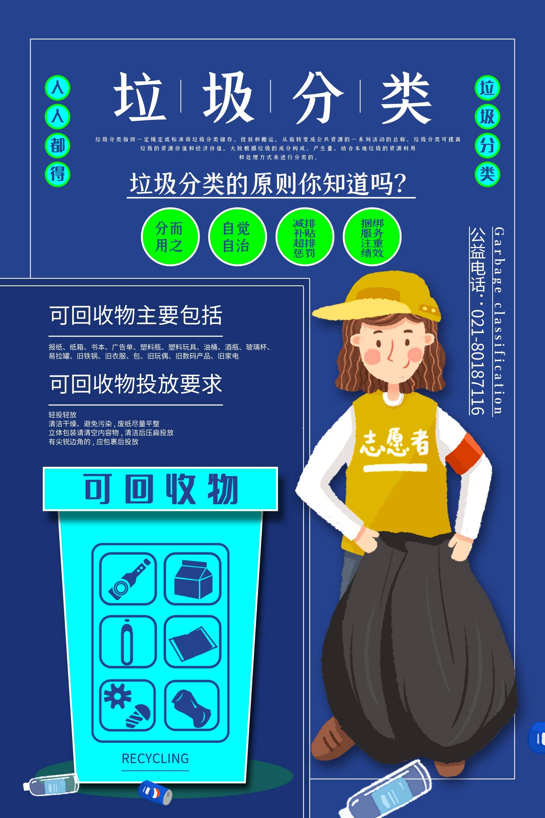 创建文明卫生城市垃圾分类海报98