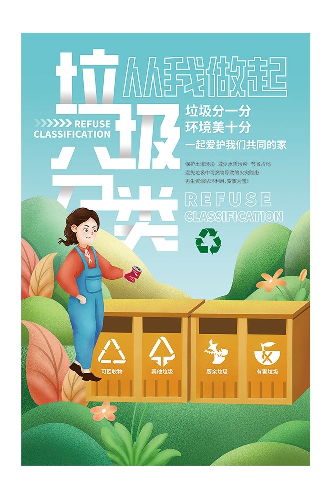 垃圾分类投放指南环保公益宣传素材24