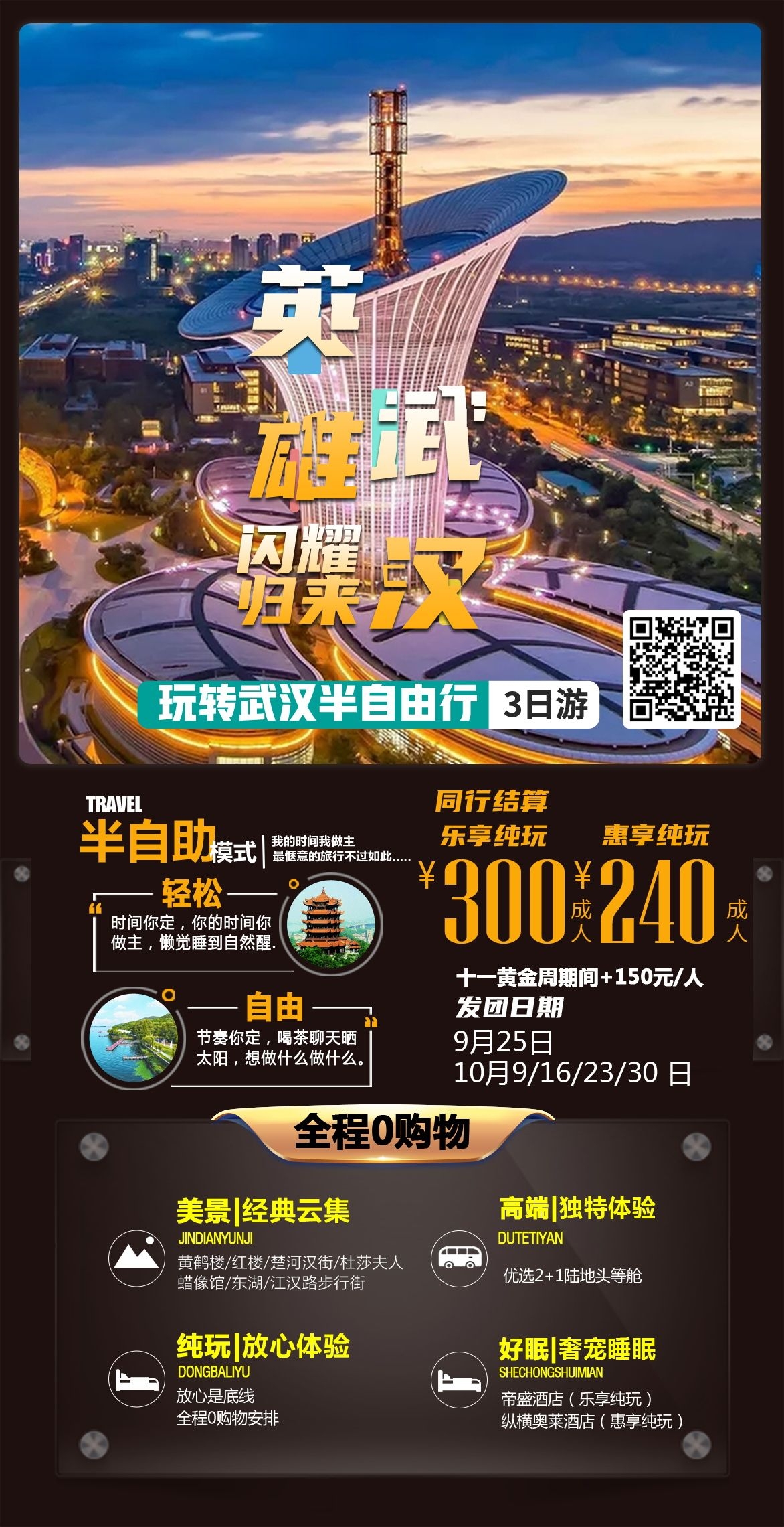 湖北武汉恩施长江三峡黄鹤楼樱花神农架旅游海报素材46