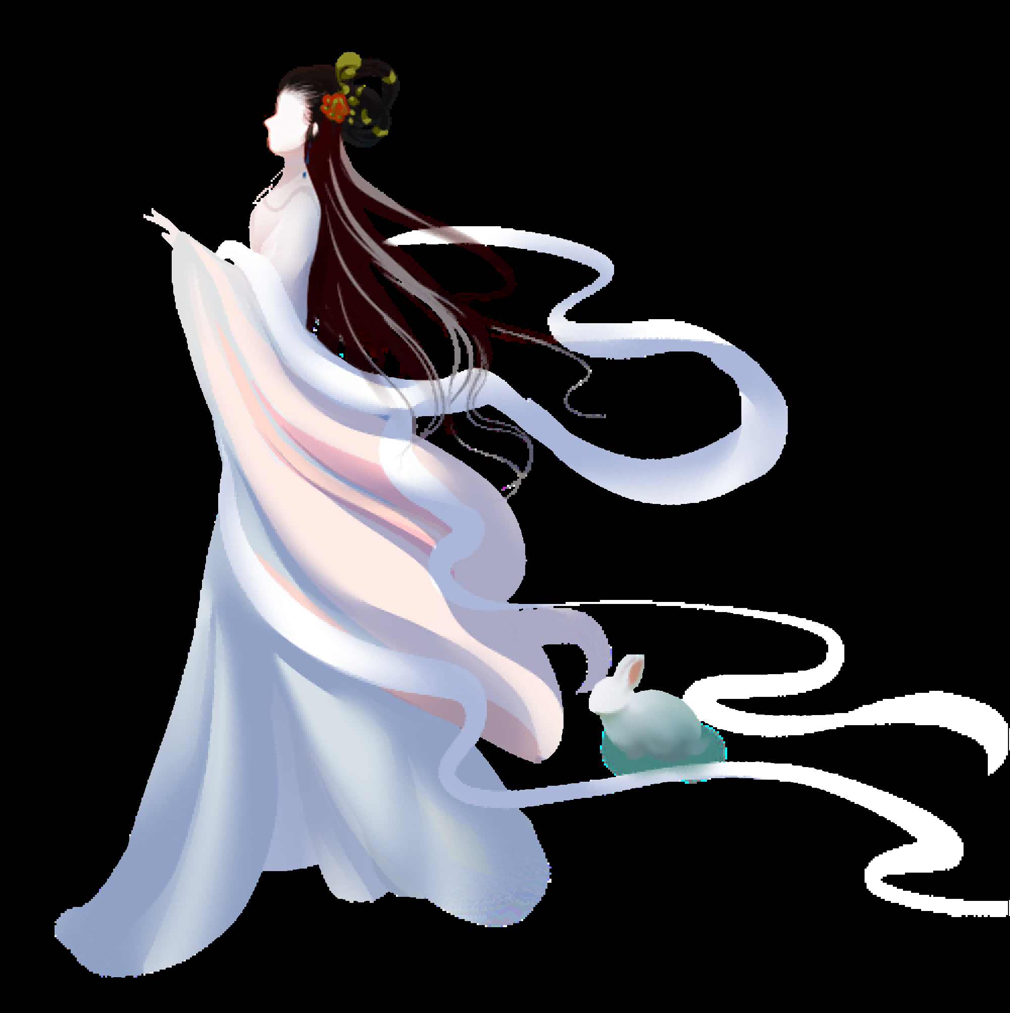 卡通嫦娥仙女中秋节免抠素材装饰元素87