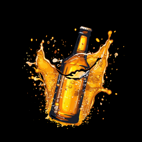 啤酒啤酒杯冒着泡沫效果图插画免抠素材元素13