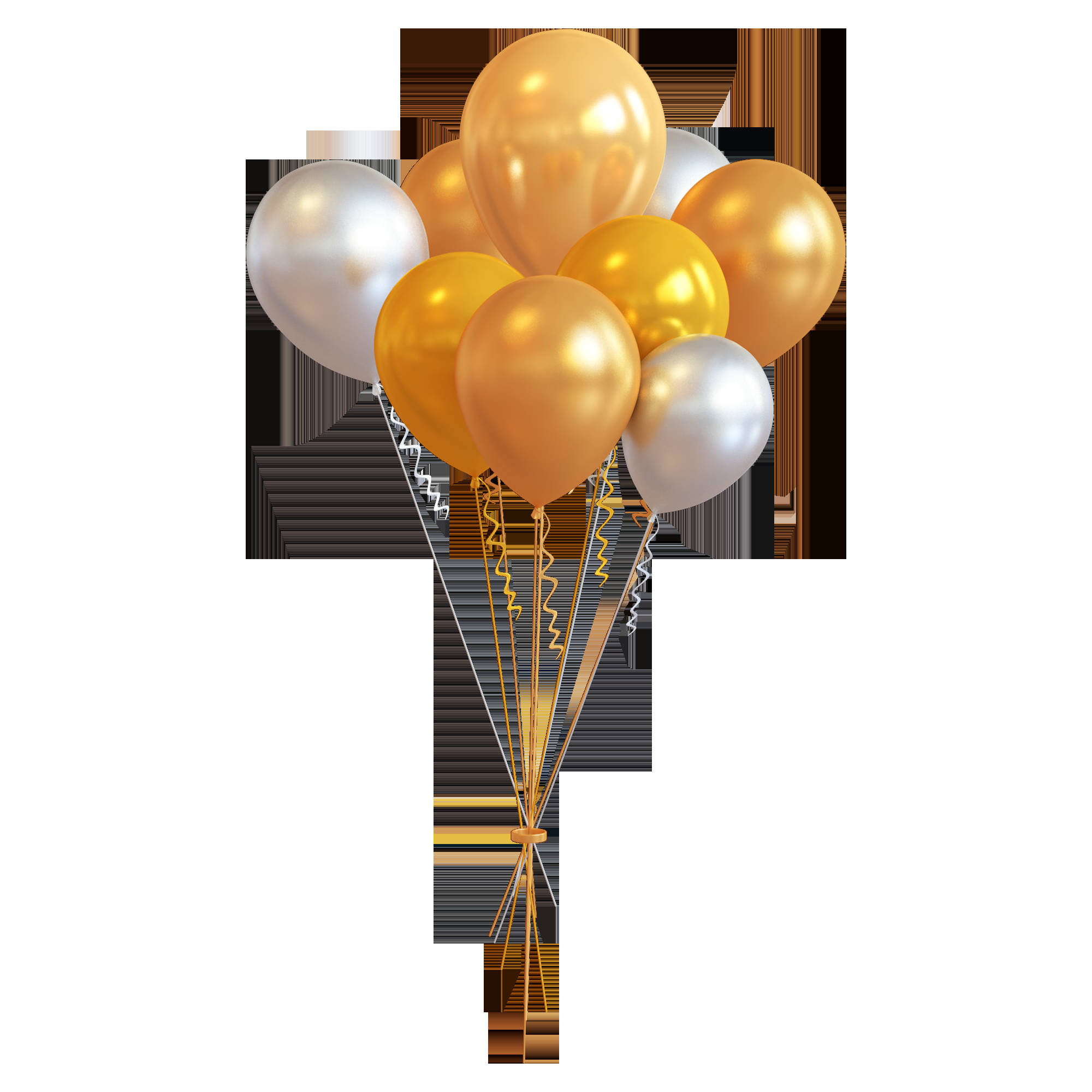 金色生日气球生日帽免抠元素44
