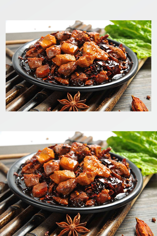 高清美食菜谱JPG图片辣子鸡川菜摄影美工设计喷绘打印合成素材